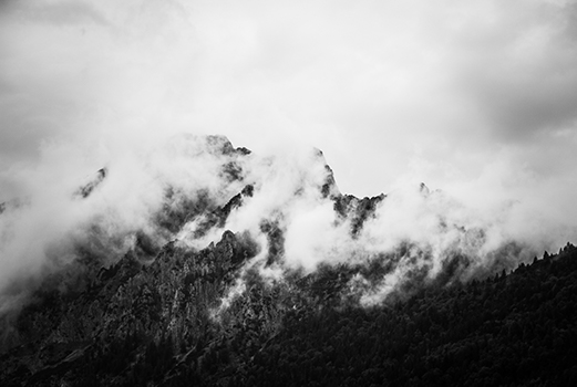 Bayern Berge in Wolken